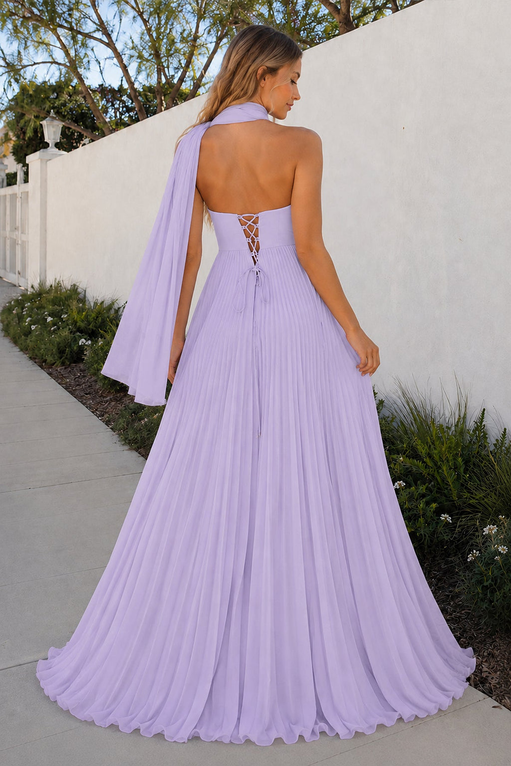 A Line Light Pink Sweetheart Chiffon Long Prom Dress - Curvevia