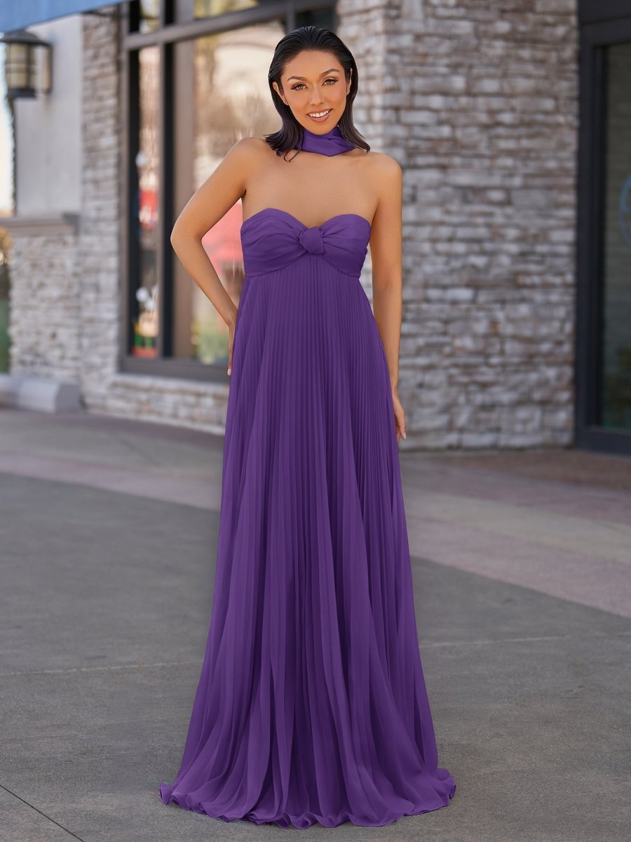 A Line Light Pink Sweetheart Chiffon Long Prom Dress - Curvevia