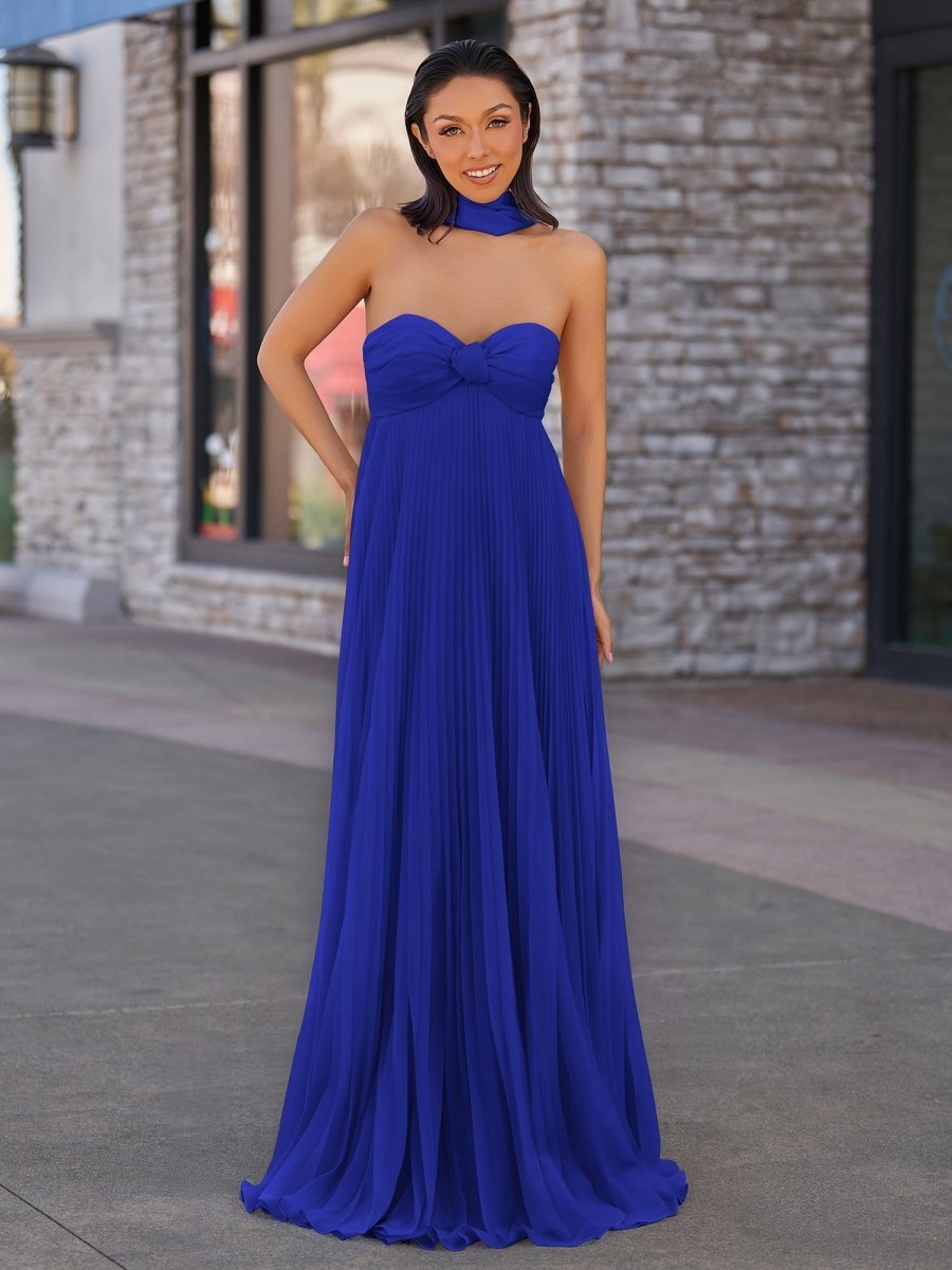 A Line Light Pink Sweetheart Chiffon Long Prom Dress - Curvevia