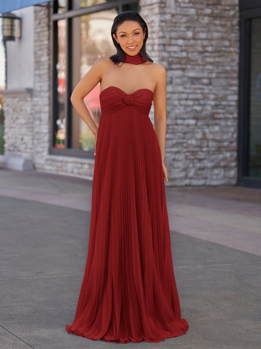 A Line Light Pink Sweetheart Chiffon Long Prom Dress - Curvevia