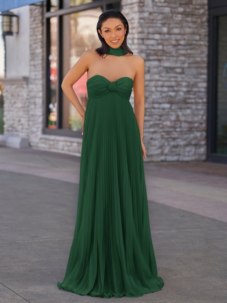A Line Light Pink Sweetheart Chiffon Long Prom Dress - Curvevia