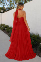 A Line Light Pink Sweetheart Chiffon Long Prom Dress - Curvevia