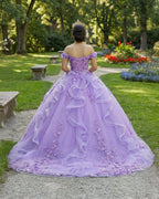 Romantic Sleeveless Beading Quinceanera Dresses with 3D Flower Appliques - Curvevia