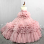 Pink Strapless Sleeveless Ball Gown Corset Quinceanera Dresses - Curvevia