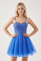 Barbie Style A Line Fuchsia Short Homecoming Dress - Curvevia