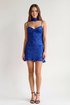 Red Jacquard Chiffon Cami Straps Sheath Homecoming Dress with Scarf - Curvevia