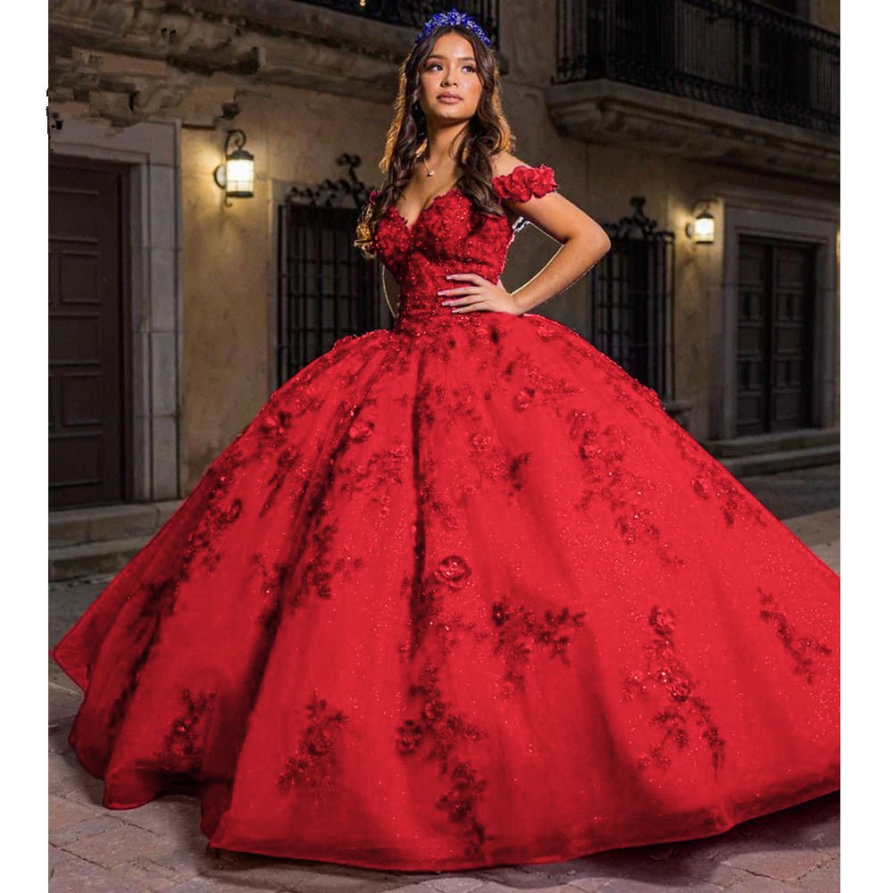 Royal Blue Off the Shoulder Puffy Quinceanera Dresses - Curvevia