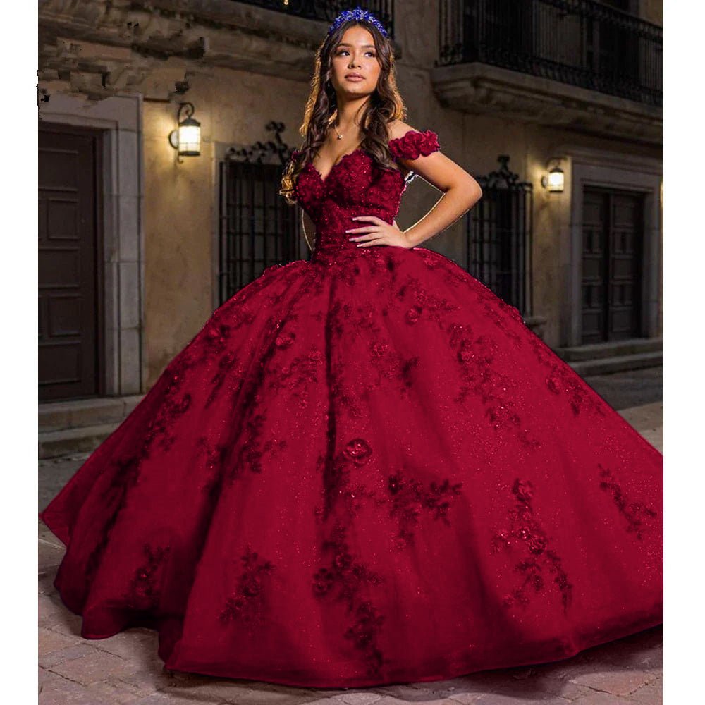 Royal Blue Off the Shoulder Puffy Quinceanera Dresses - Curvevia