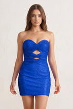 Orange Sheath Sweetheart Sequined Cut Out Short Homecoming & Cocktail Dresses - Curvevia