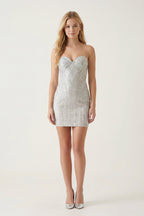 Royal Blue Sparkly Sweetheart Sheath Homecoming Dress With Beading - Curvevia