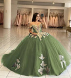Royal Blue Off the Shoulder Quinceanera Dresses with Appliques - Curvevia
