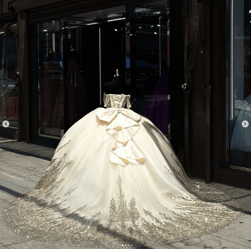 Pink Ball Gown Tulle Off-the-Shoulder Quinceanera Dress with Sequins - Curvevia