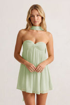 Sweetheart Ruched A-Line Chiffon Homecoming Dress - Curvevia
