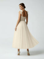 Sex Short White Wedding Dresses With Tulle Tea-Length - Curvevia