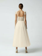 Sex Short White Wedding Dresses With Tulle Tea-Length - Curvevia