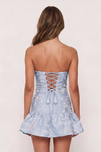 Candy Pink Sweetheart Jacquard A-Line Ruffled Homecoming Dress - Curvevia