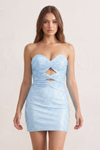 Orange Sheath Sweetheart Sequined Cut Out Short Homecoming & Cocktail Dresses - Curvevia
