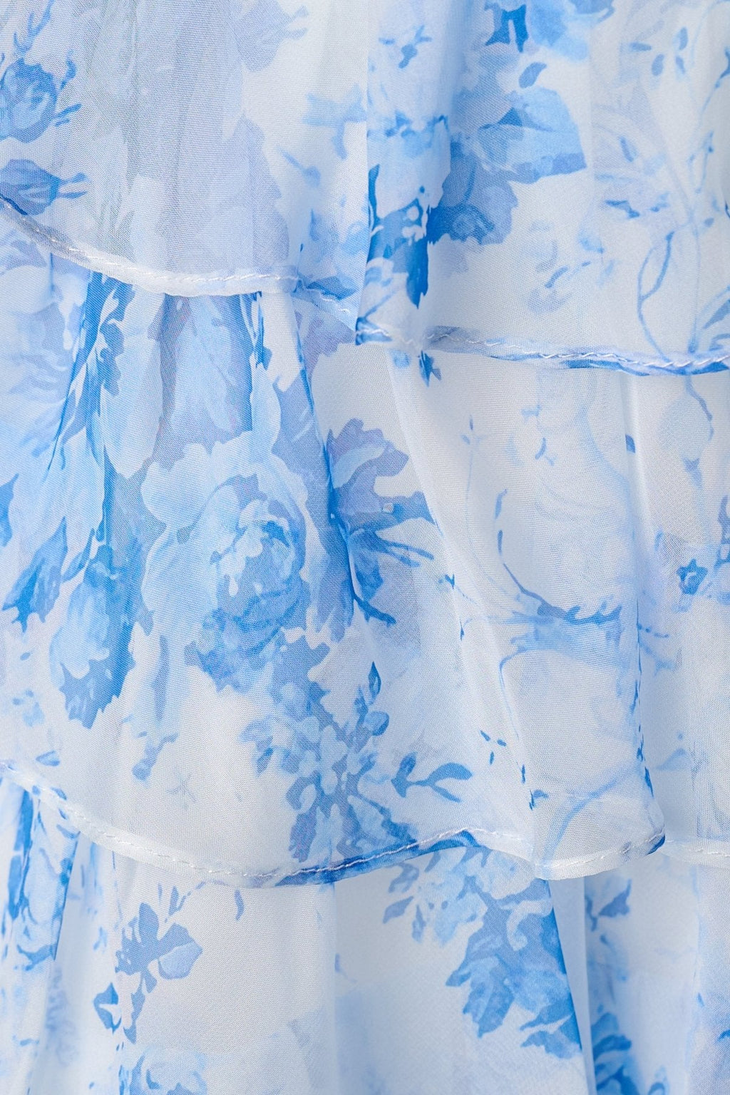 Sky Blue A Line Sweetheart Floral Lace Corset Ruffled Wedding Guest Dress - Curvevia