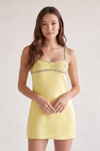 Sky Blue Spaghetti Straps Satin Sheath Homecoming Dress With Rhinestones - Curvevia