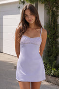 Sky Blue Spaghetti Straps Satin Sheath Homecoming Dress With Rhinestones - Curvevia
