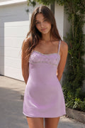 Sky Blue Spaghetti Straps Satin Sheath Homecoming Dress With Rhinestones - Curvevia