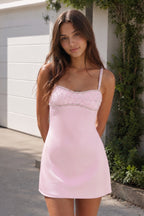 Sky Blue Spaghetti Straps Satin Sheath Homecoming Dress With Rhinestones - Curvevia