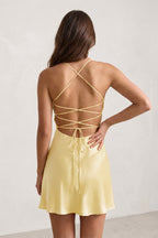 Sky Blue Spaghetti Straps Sheath Satin Homecoming Dress With Sequins - Curvevia