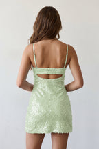 Sky Blue Sparkly Spaghetti Straps Sheath Satin Homecoming Dress With Sequins - Curvevia