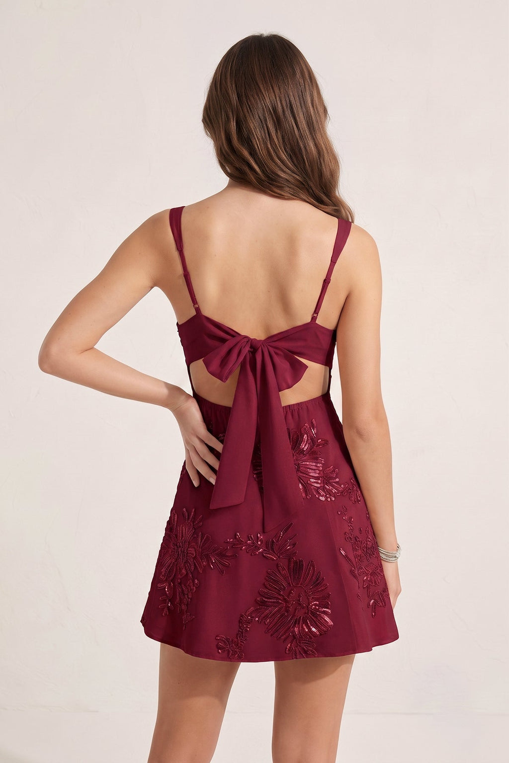 Sky Blue Square Neck Embroidered Flower Lace A-Line Homecoming Dress - Curvevia