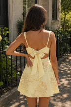 Sky Blue Square Neck Embroidered Flower Lace A-Line Homecoming Dress - Curvevia