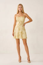 Spaghetti Straps A-Line Embroidered Tulle Homecoming Dress - Curvevia
