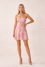 Spaghetti Straps A-Line Embroidered Tulle Homecoming Dress - Curvevia