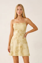 Spaghetti Straps A-Line Embroidered Tulle Homecoming Dress - Curvevia