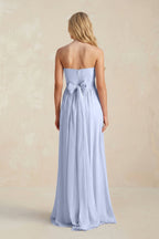 Sweetheart A-Line Pleated Chiffon Mother of the Bride Dress With Slit in Ice - Curvevia