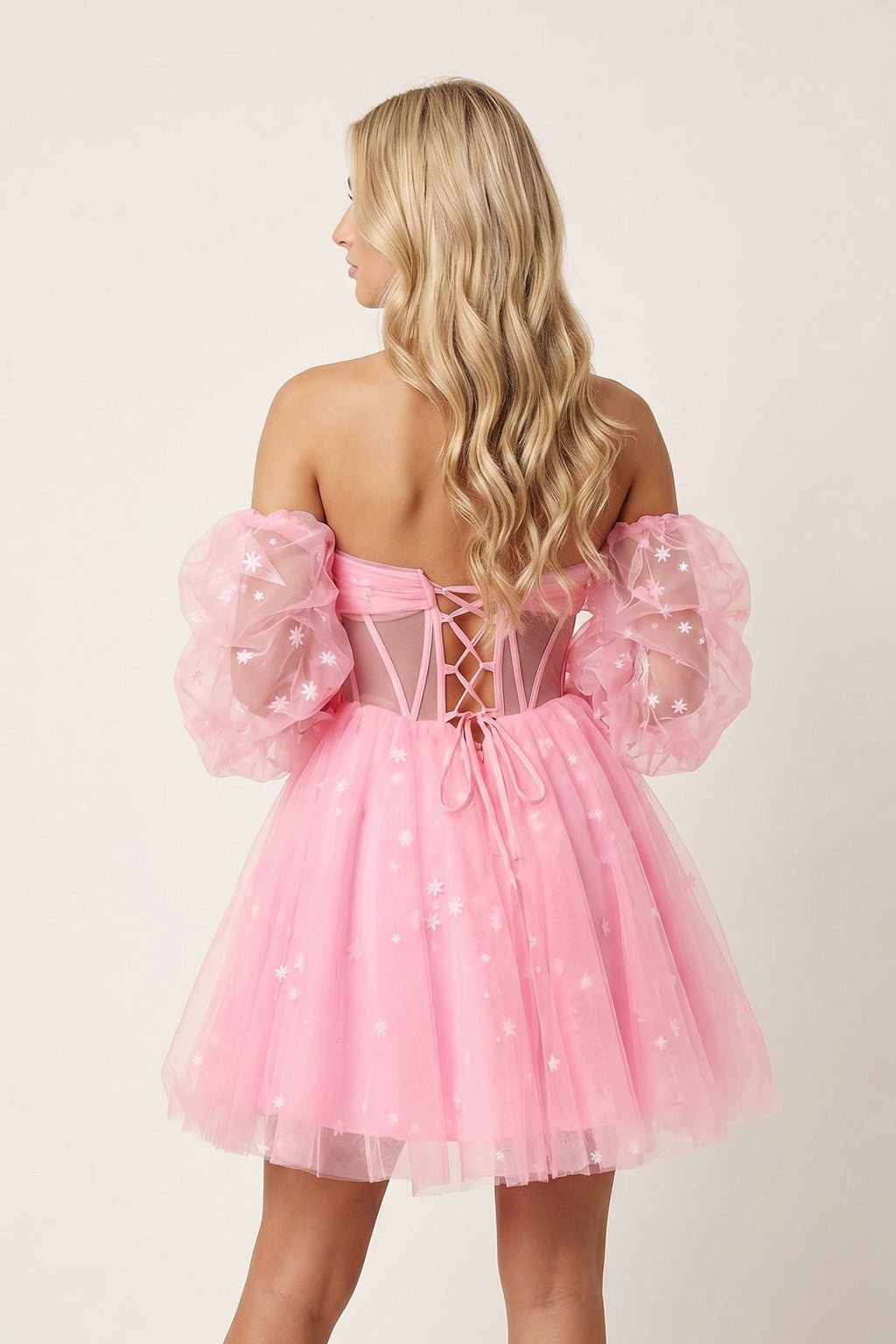 A-Line Pleated Tulle Wedding Guest Dress - Curvevia