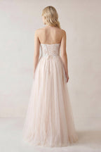 Sweetheart A-Line Tulle Lace Appliques Sleeveless Wedding Dress - Curvevia