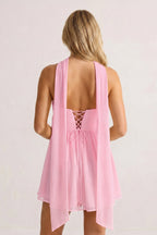 Sweetheart Ruched A-Line Chiffon Homecoming Dress - Curvevia