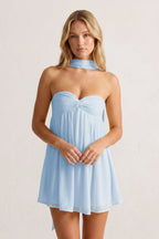 Sweetheart Ruched A-Line Chiffon Homecoming Dress - Curvevia