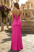 Sweetheart Aqua Blue Sheath Long Prom Dresses - Curvevia