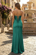 Sweetheart Aqua Blue Sheath Long Prom Dresses - Curvevia