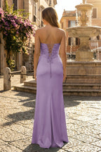 Sweetheart Aqua Blue Sheath Long Prom Dresses - Curvevia