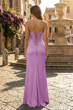 Sweetheart Aqua Blue Sheath Long Prom Dresses - Curvevia