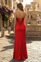 Sweetheart Aqua Blue Sheath Long Prom Dresses - Curvevia