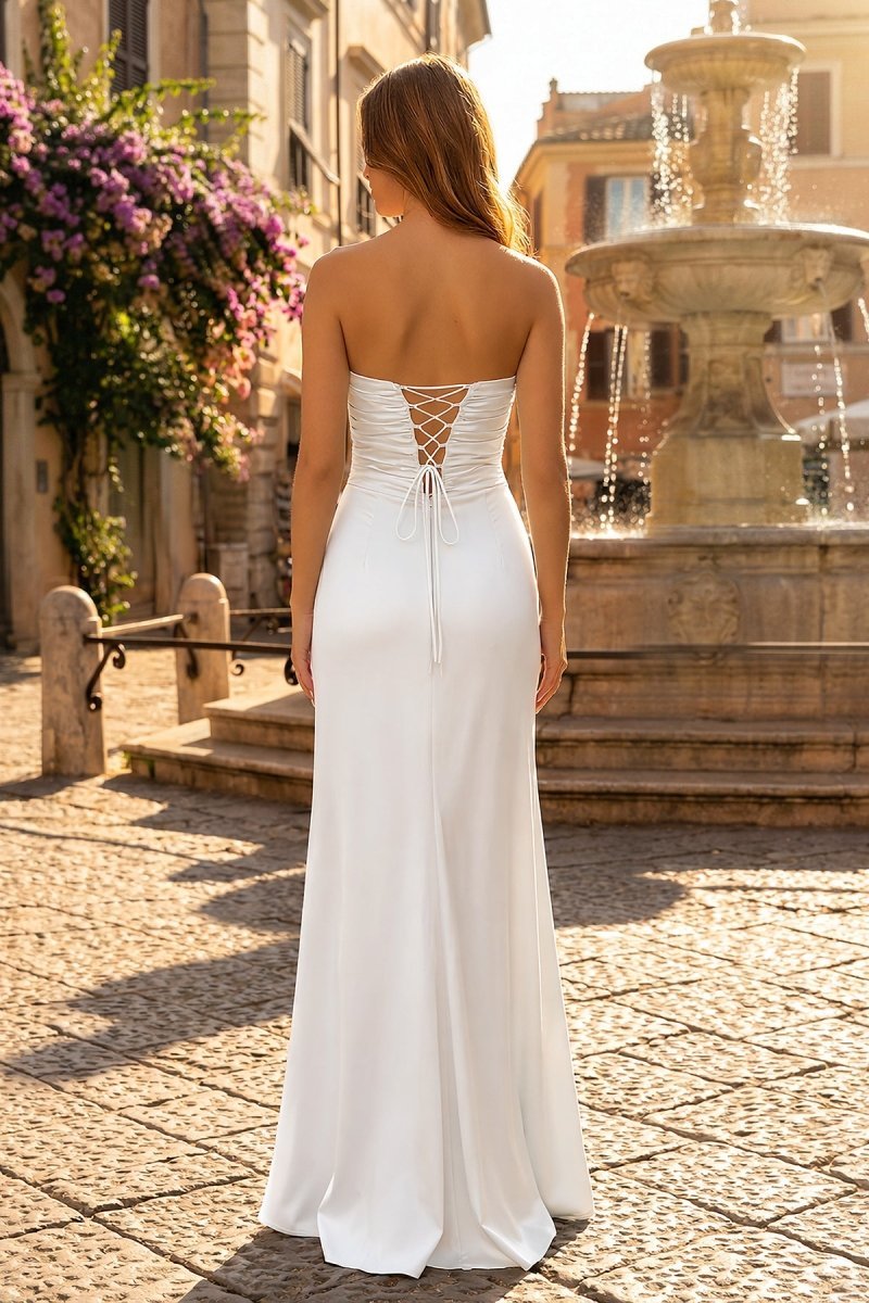 Sweetheart Aqua Blue Sheath Long Prom Dresses - Curvevia