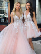 Turquoise Lace Applique Ball Gown Long Ball Gowns Quinceanera Dress - Curvevia