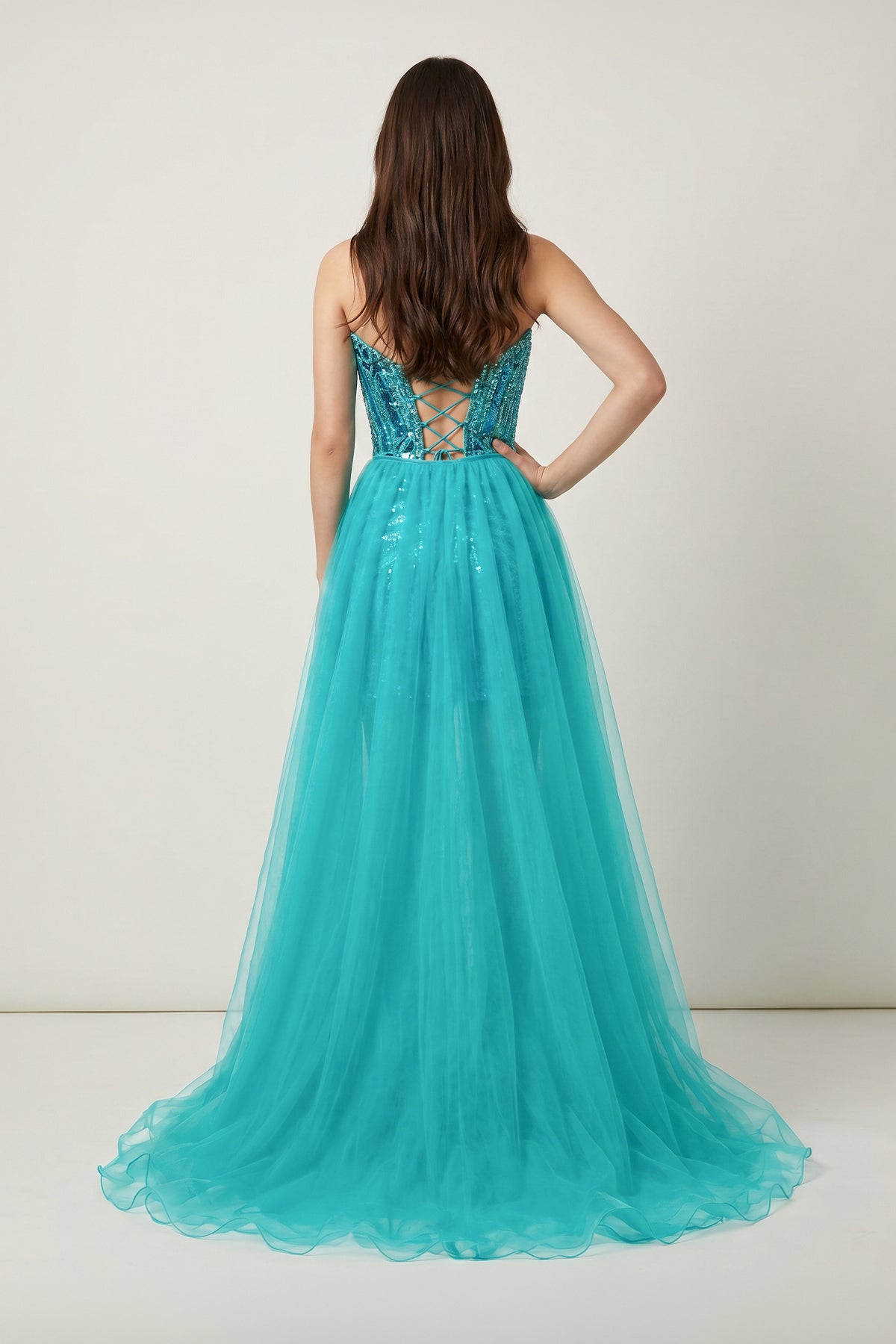 Royal Blue - Sheath V Neck Sequined Mini Homecoming Dresses with Train - Curvevia