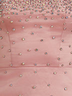 Pink Scoop Neck Satin Short Strapless Homecoming Dress With Bows - Curvevia