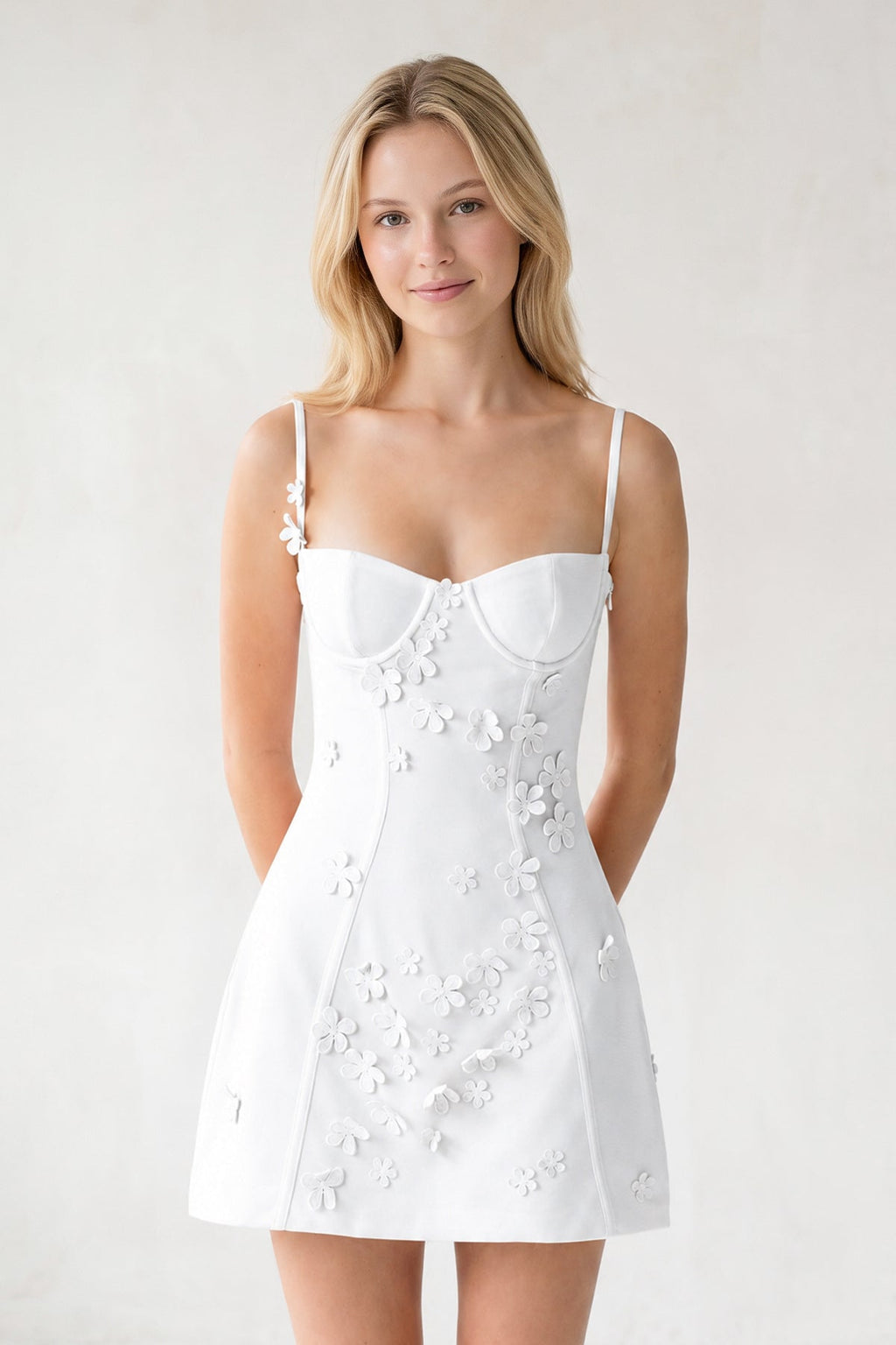 Pink A-Line Appliqued Spaghetti Straps Short Homecoming Dress - Curvevia