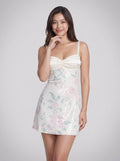 White Sequins A-Line Sweetheart Backless Short Dress with Floral Pattern - Curvevia