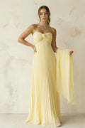A Line Light Pink Sweetheart Chiffon Long Prom Dress - Curvevia
